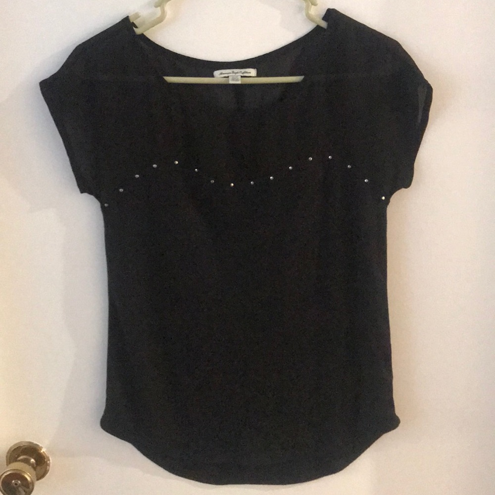Sparkly black tee